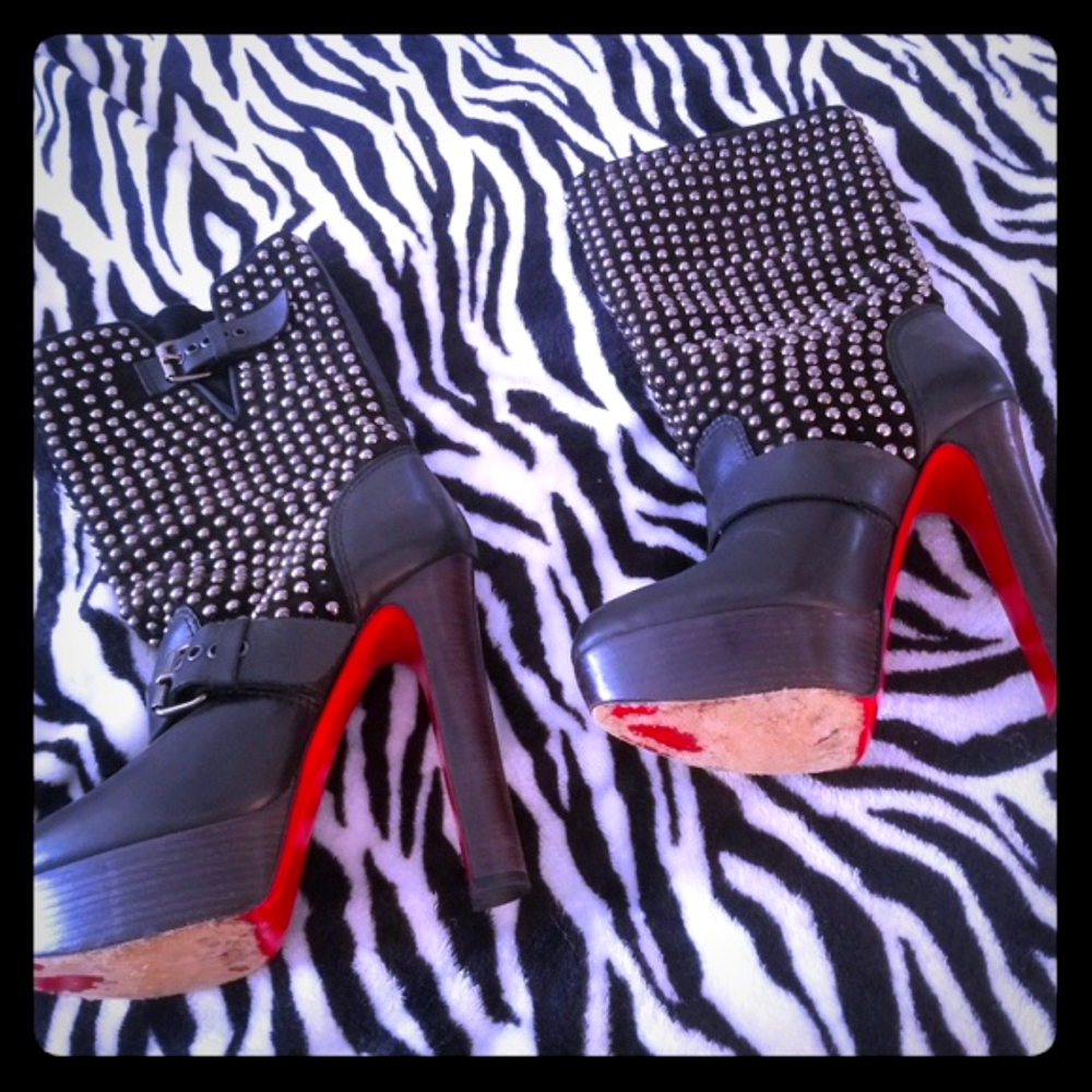 Christian Louboutin studded boots